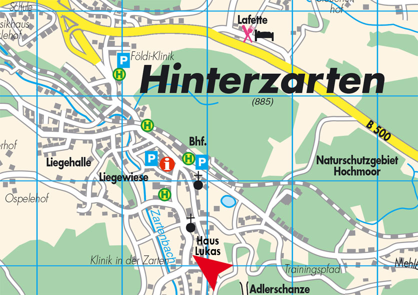 Karte von Hinterzarten