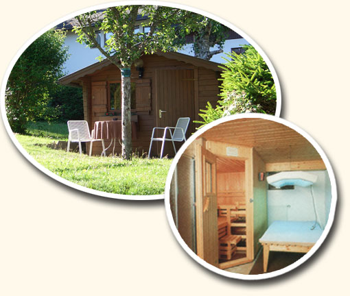Blick auf Garten und den Fitnessraum